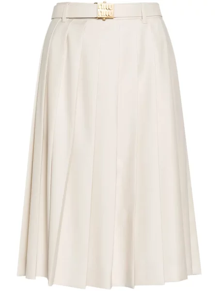 Fusta plisata Miu Miu plisată până la genunchi
