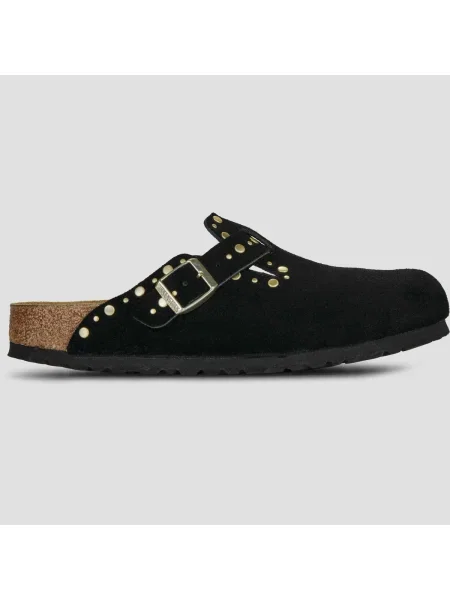 Šľapky Birkenstock Boston Rivet čierna