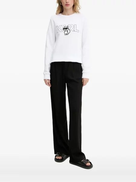 Bluza Karl Lagerfeld z nadrukiem biała