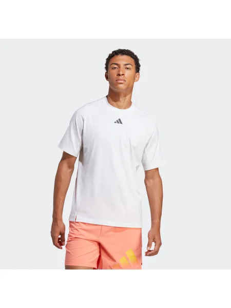 ADIDAS PERFORMANCE Funkčné tričko Train Icons zlatá žltá / rosé / čierna biela