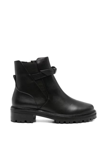 Cizme scurte Alexandre Birman cu bretele negru