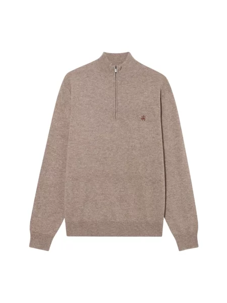 Sweter Brooks Brothers wełniany z logo różowy
