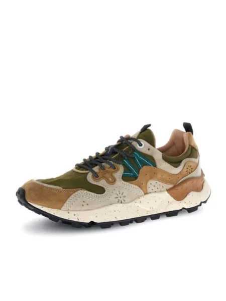 Sneakersy Flower Mountain w kwiatki brązowe