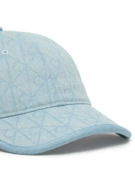 Calvin Klein Baseball sapka Denim Emblem Burnout kék