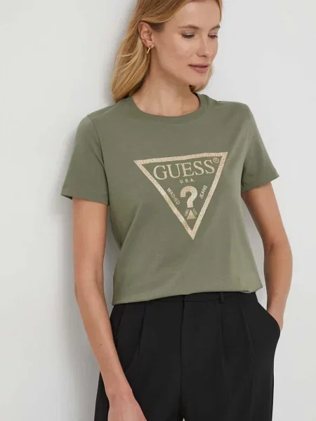 Guess t-shirt zielony