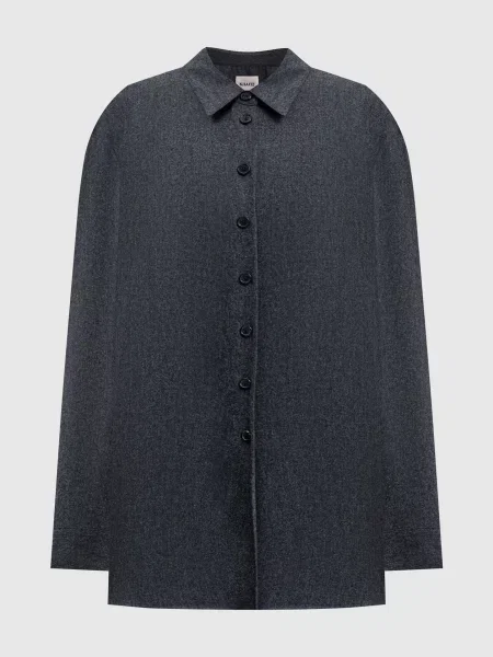 Сорочка Auryn з вовни та кашеміру Khaite сіра