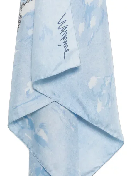 Fular Moschino cu imagine albastru