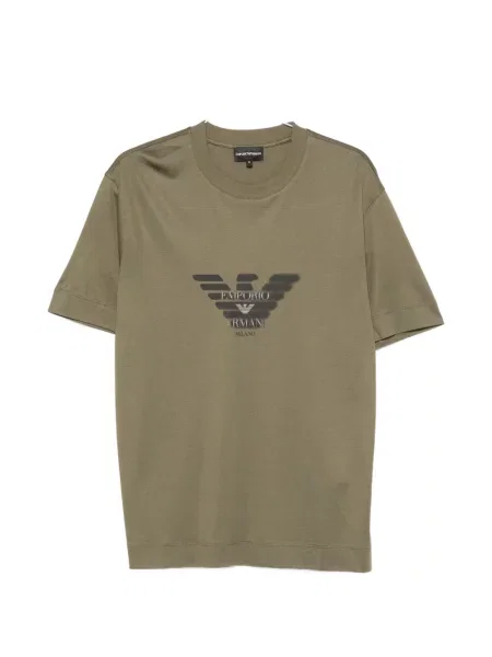 Тениска Emporio Armani с принт зелено