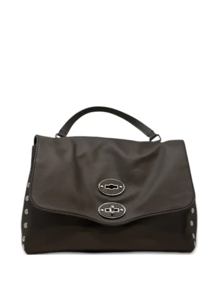 Mała torebka skórzana Zanellato skórzana brązowa