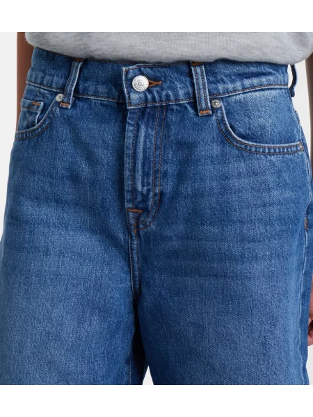 Obnosené bermudy 7 For All Mankind modrá