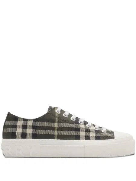Sneakerși Burberry în carouri maro