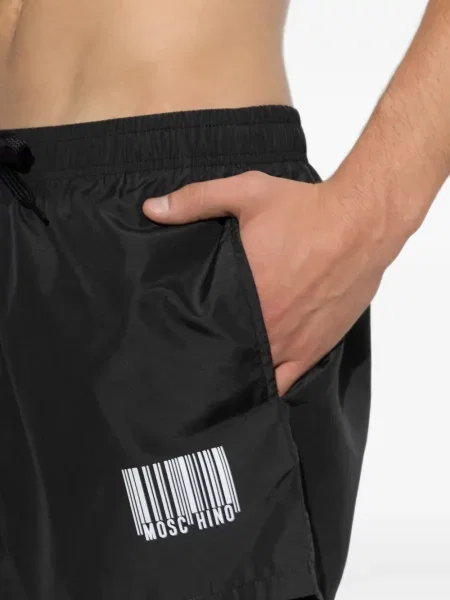 Slip de baie Moschino cu imagine negru