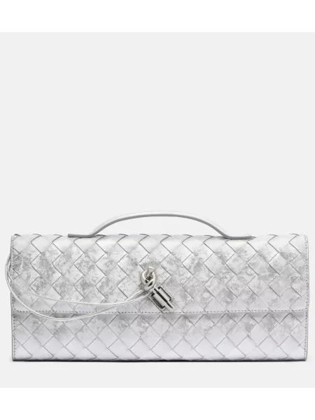 Usnjena pisemska torbica Bottega Veneta