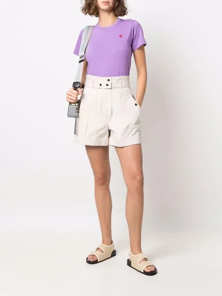 Siuvinėtas marškinėliai Comme Des Garçons Play violetinė