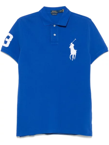 Polo Polo Ralph Lauren cu dungi cu broderie albastru