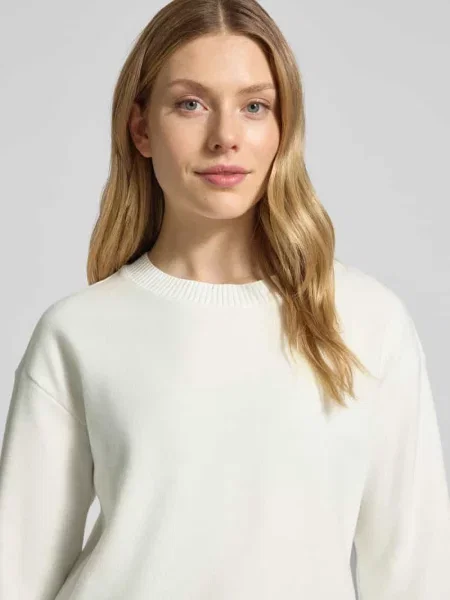 Sweter o kroju regular fit z mieszanki bawełny S.oliver Red Label biały