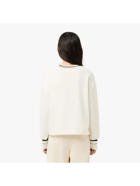 Lacoste Francuska Bluza Polarowa biała