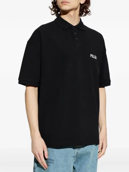 Polo Vetements scurt negru
