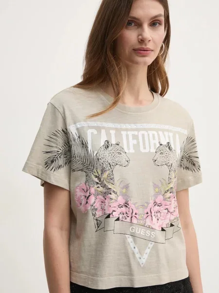 Тениска Guess бежово