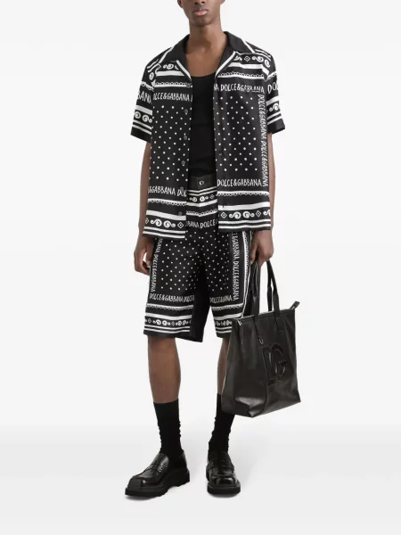 Cămașă Dolce & Gabbana cu imagine negru