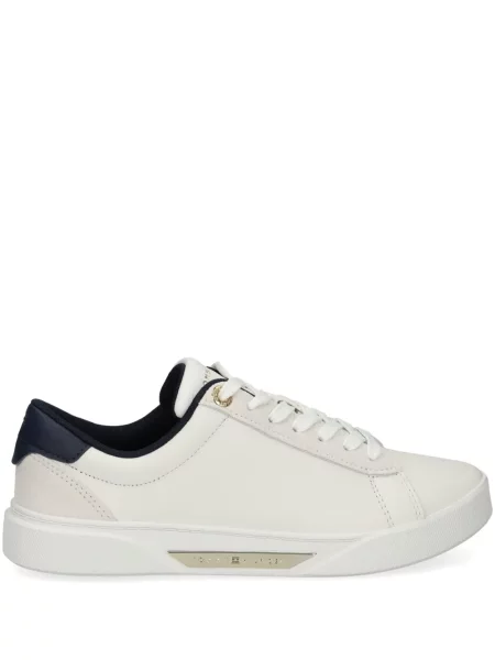 Sneakerși Tommy Hilfiger din piele alb