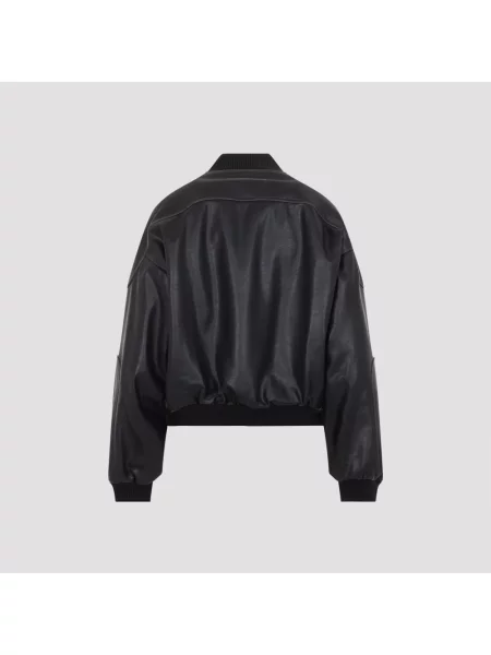Kurtka skórzana Mm6 Maison Margiela czarna