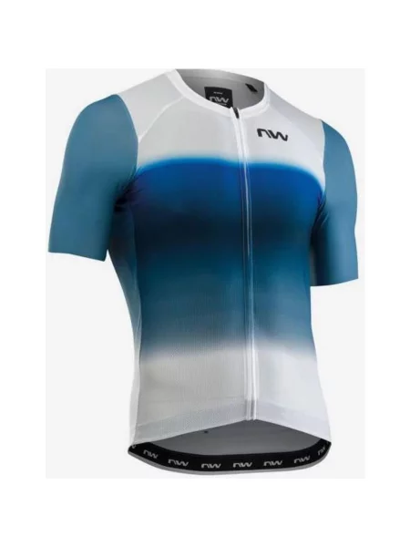 Koszulka rowerowa Northwave Blade Air krótki rękaw niebieska L biała
