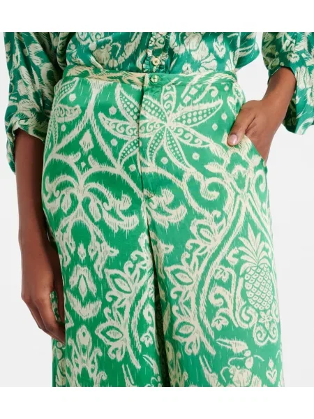 Pantaloni Poupette St Barth cu imagine verde