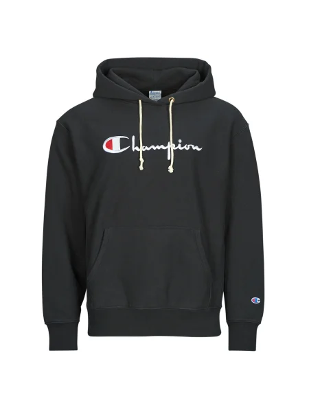 Hanorac cu glugă Champion cu glugă negru