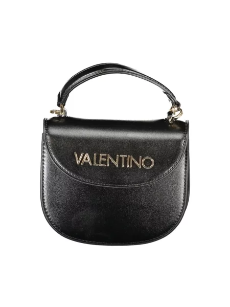 Lniana torebka Valentino By Mario Valentino czarna