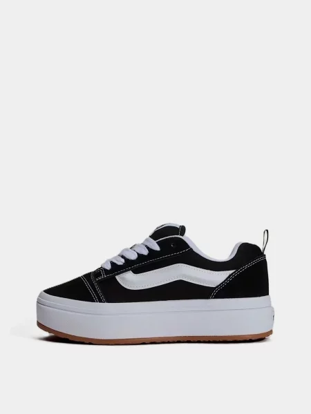 Шкіряні Кеди низькі Vans KNU SKOOL STACKLITE чорний