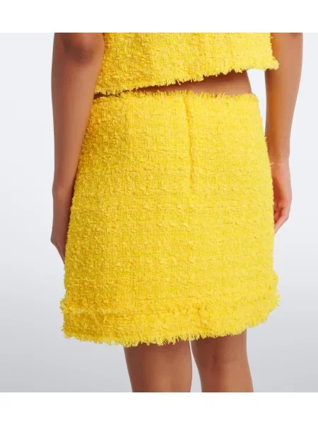 Fustă Dolce&gabbana din tweed galben