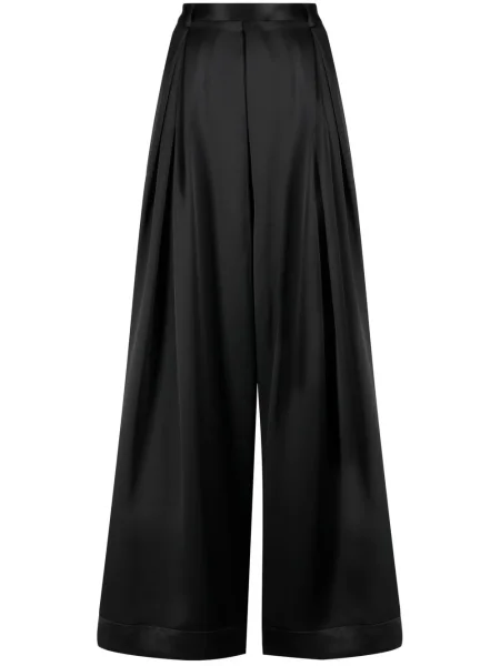 Szerokie spodnie Goen.j plisowane czarne