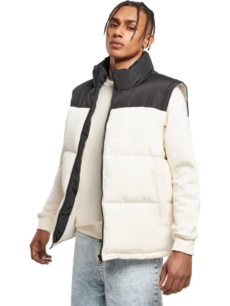 Urban Classics Vestă negru alb