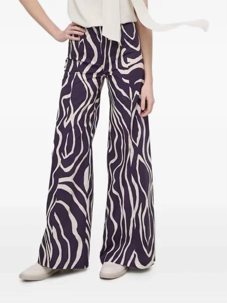 Pantaloni Liviana Conti cu imagine violet
