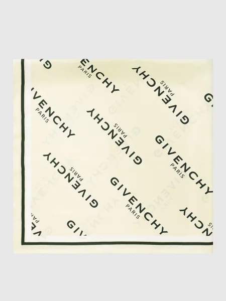 Хустка із шовку в принт логотипа Givenchy зелена