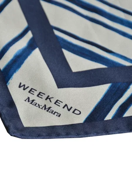 Fular Weekend Max Mara de mătase cu dungi cu imagine