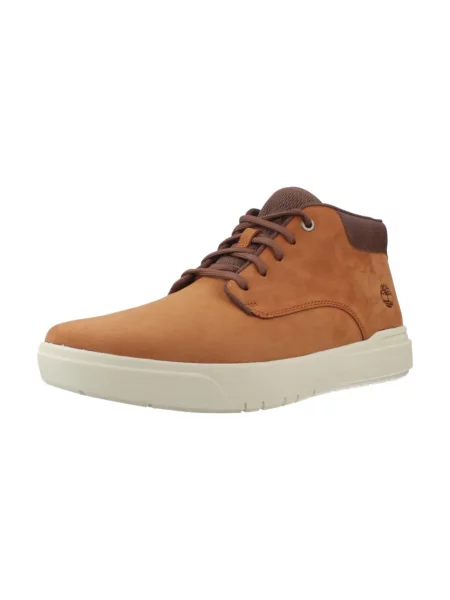 Botki Timberland sznurowane skórzane brązowe