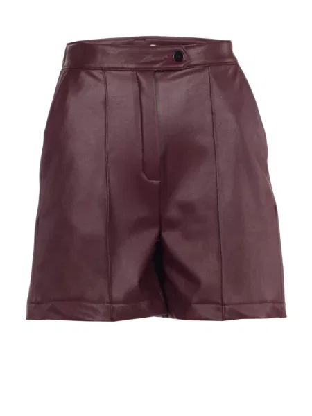 Повсякденні шорти LadyLike штучна шкіра бордовий