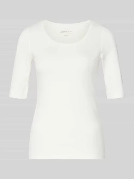 T-shirt z rękawem o dł. model ‘Daily’ Opus biała