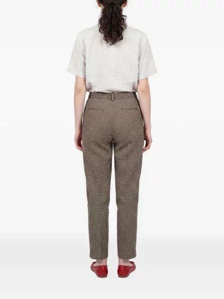 Pantaloni Brunello Cucinelli cu model pepito maro