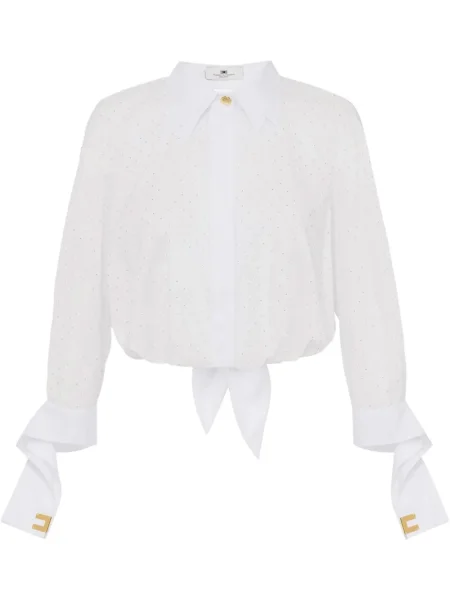 Cămașă Elisabetta Franchi din poplin alb