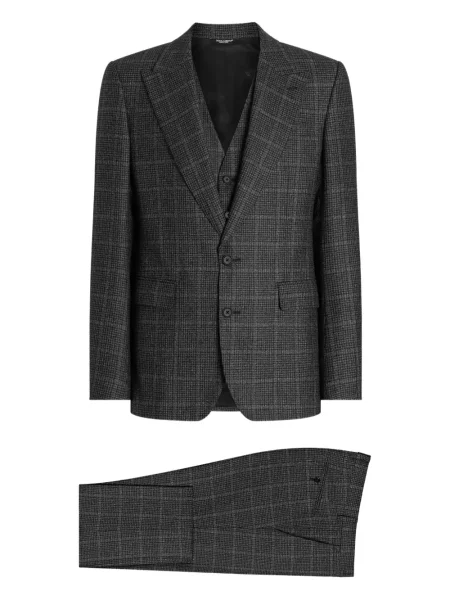 Costum Dolce & Gabbana în carouri de costum gri