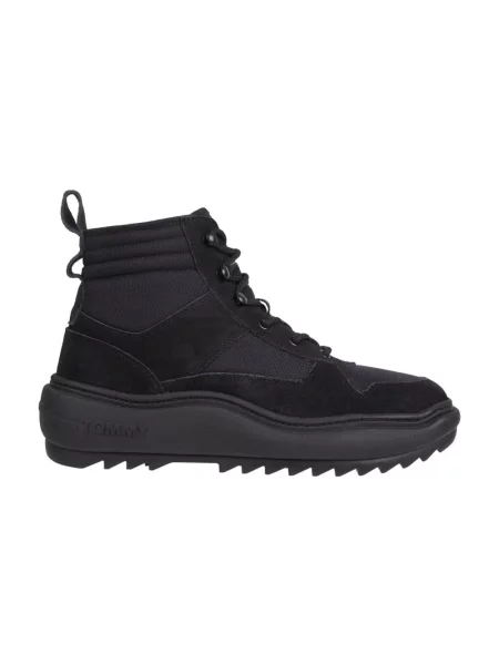 Botki Tommy Jeans zamszowe czarne