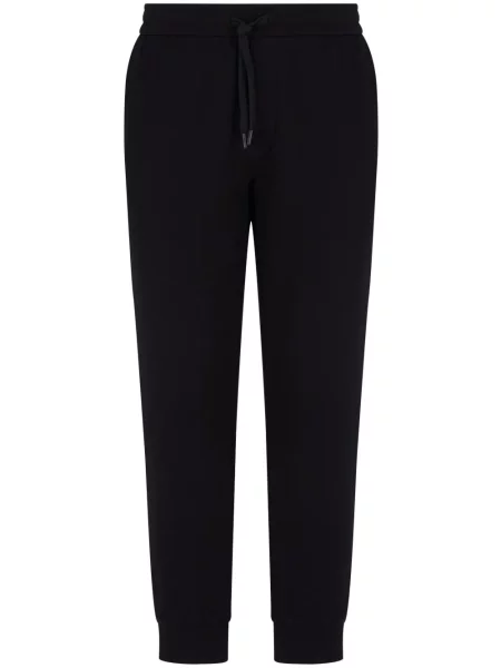 Pantaloni Armani Exchange cu broderie alergare negru