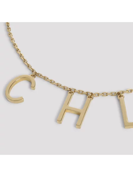 Naszyjnik Chloe z logo elegancki żółty