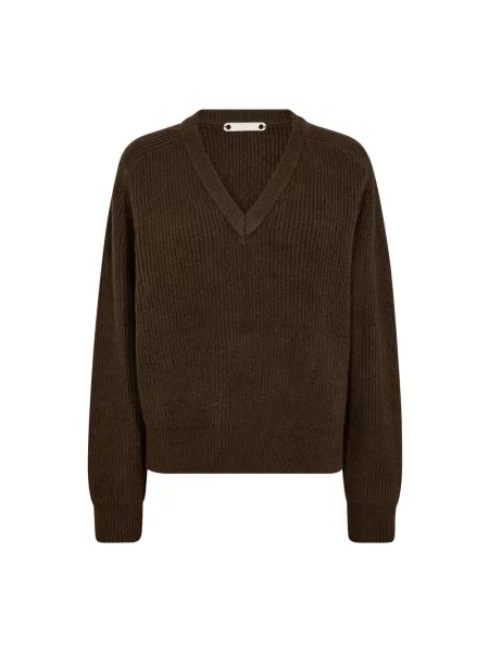 Dzianinowy sweter Co'couture brązowy