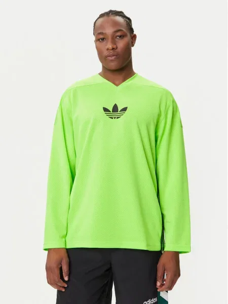 Tričko s dlhými rukávmi Adidas Originals so sieťovinou zelená