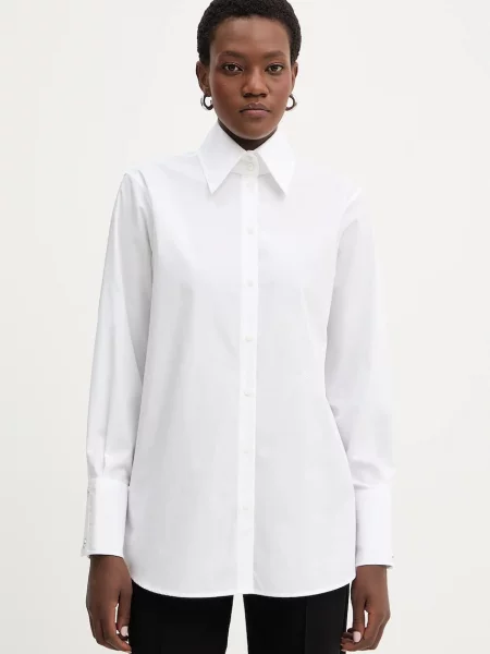 Karl Lagerfeld cămașă din cu guler clasic regular alb