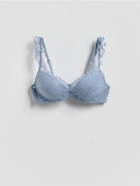 Reserved Мереживний бюстгальтер пуш-ап блідо-блакитний блакитний